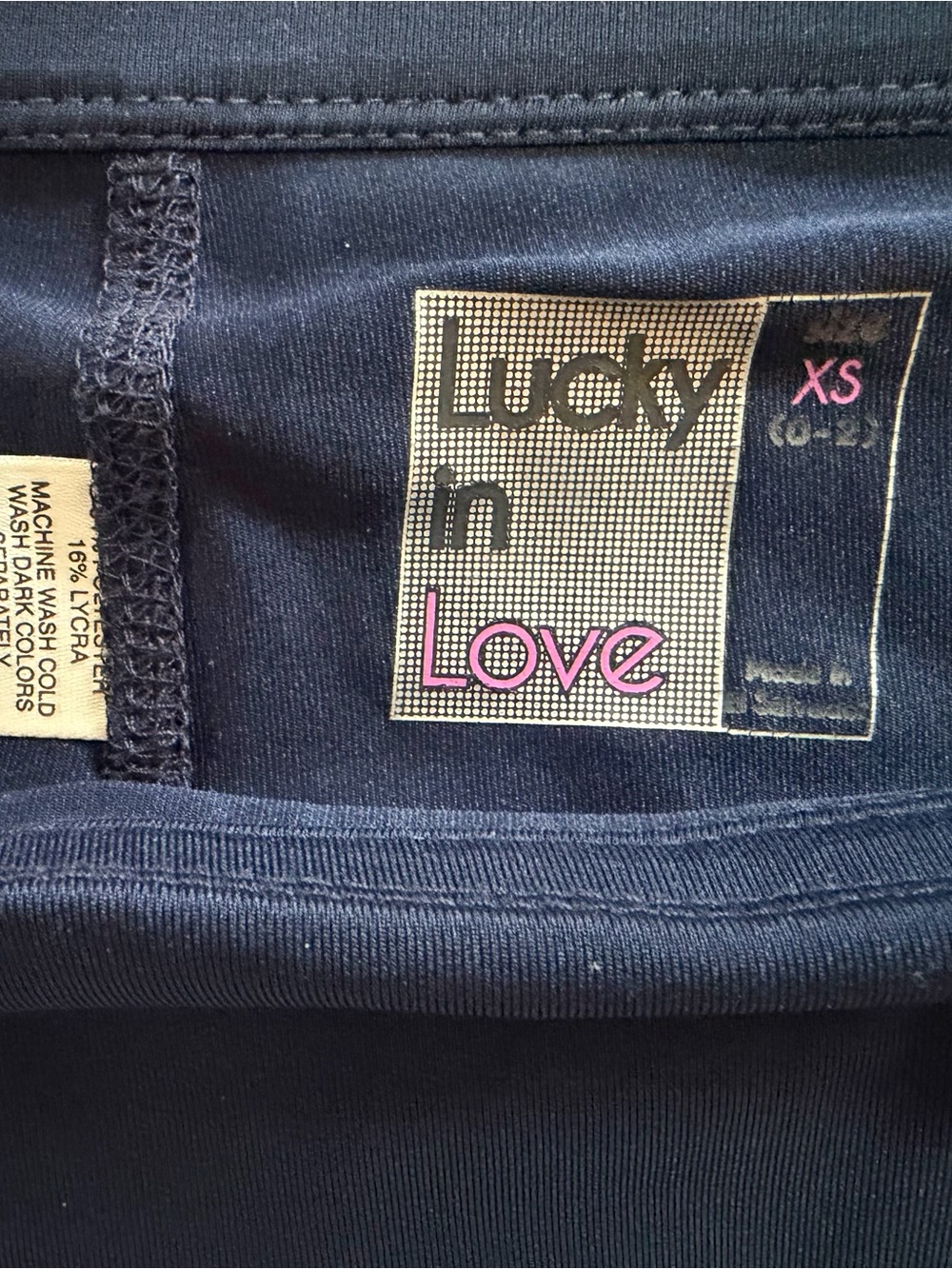 Lucky in Love Navy Tiered Pleated Low Rise Mini Skort size XS (0-2) - Picture 3 of 3